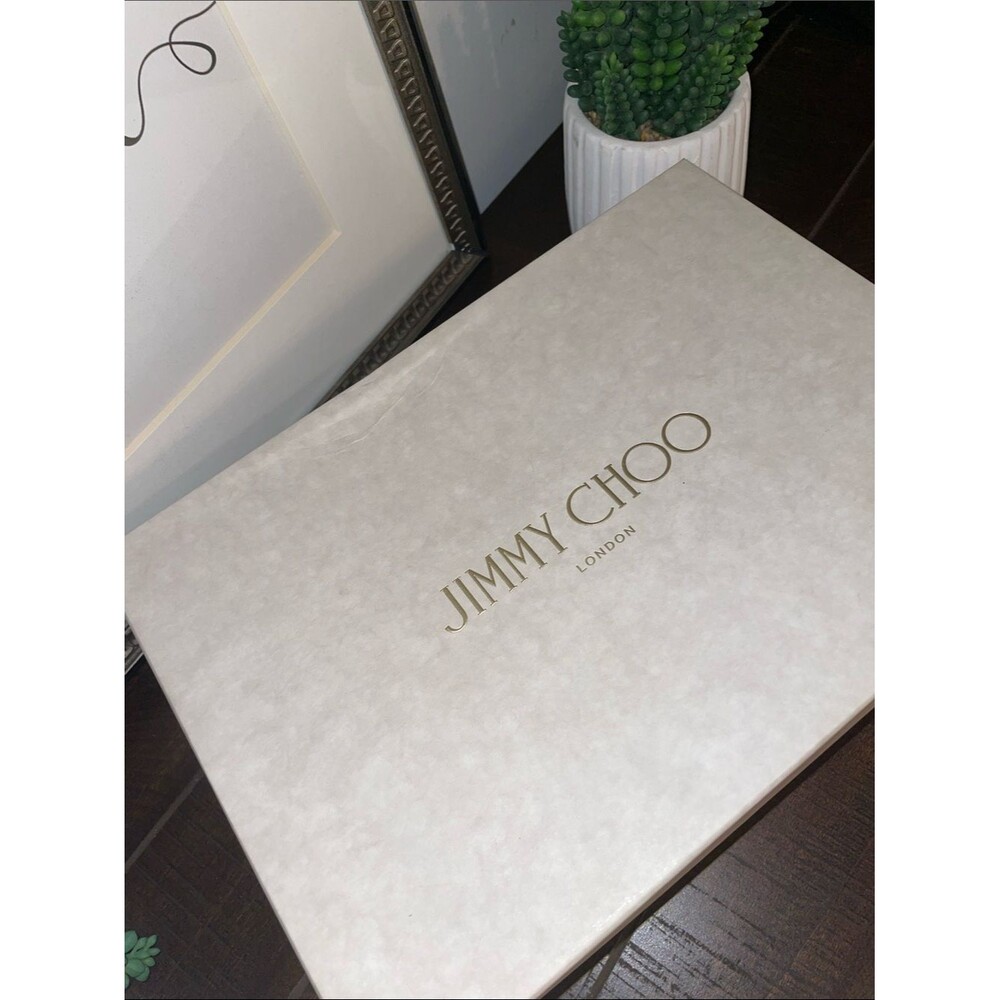 Jimmy Choo Shar 85 Black Floral Lace Peep-Toe Heels Size US 9 / EU 39 MSRP $1200 - Picture 15 of 16